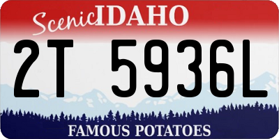 ID license plate 2T5936L