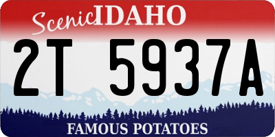 ID license plate 2T5937A