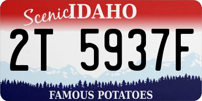 ID license plate 2T5937F