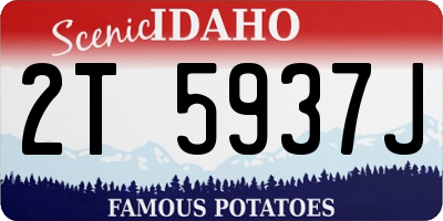 ID license plate 2T5937J
