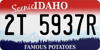 ID license plate 2T5937R