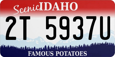 ID license plate 2T5937U