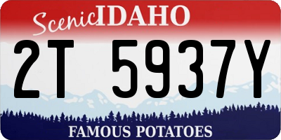 ID license plate 2T5937Y