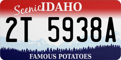 ID license plate 2T5938A