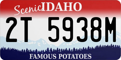 ID license plate 2T5938M