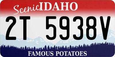 ID license plate 2T5938V
