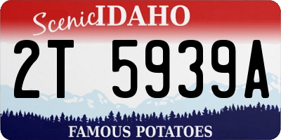 ID license plate 2T5939A