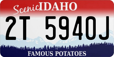 ID license plate 2T5940J