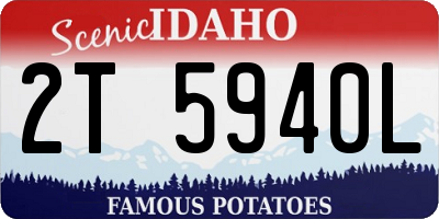 ID license plate 2T5940L