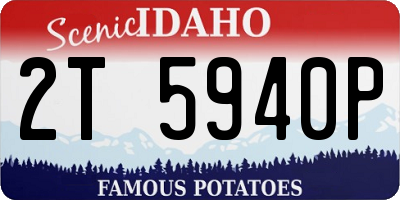 ID license plate 2T5940P