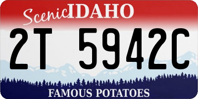 ID license plate 2T5942C