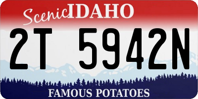 ID license plate 2T5942N