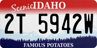 ID license plate 2T5942W