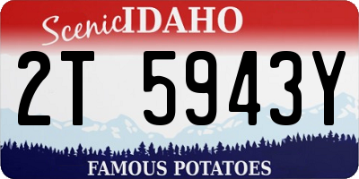 ID license plate 2T5943Y