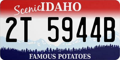 ID license plate 2T5944B