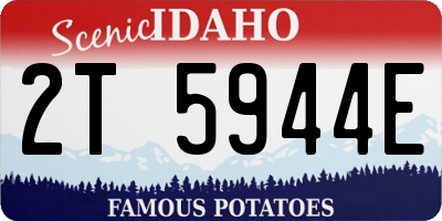 ID license plate 2T5944E