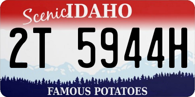 ID license plate 2T5944H