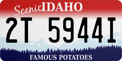 ID license plate 2T5944I