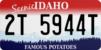 ID license plate 2T5944T