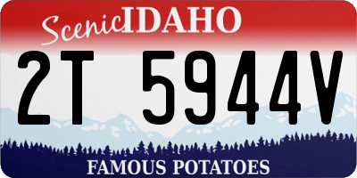 ID license plate 2T5944V