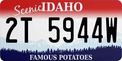 ID license plate 2T5944W