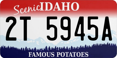 ID license plate 2T5945A