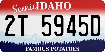 ID license plate 2T5945D