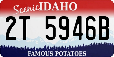 ID license plate 2T5946B