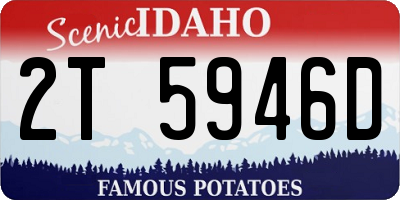 ID license plate 2T5946D