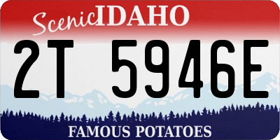 ID license plate 2T5946E