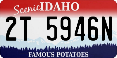 ID license plate 2T5946N