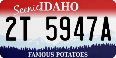 ID license plate 2T5947A