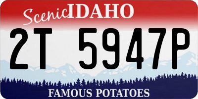 ID license plate 2T5947P