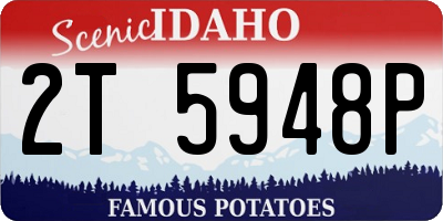ID license plate 2T5948P
