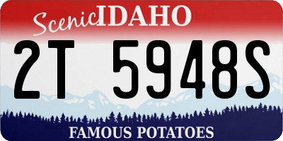 ID license plate 2T5948S