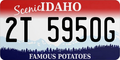 ID license plate 2T5950G