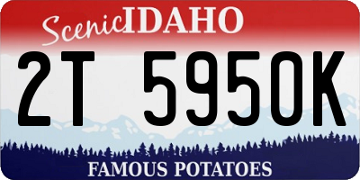 ID license plate 2T5950K