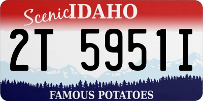 ID license plate 2T5951I