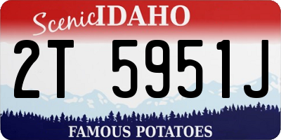 ID license plate 2T5951J