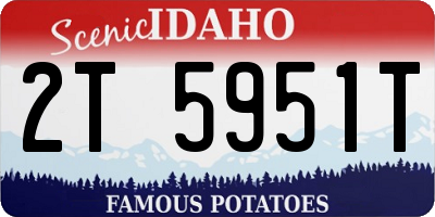 ID license plate 2T5951T