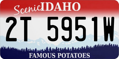 ID license plate 2T5951W