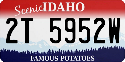 ID license plate 2T5952W