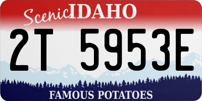 ID license plate 2T5953E