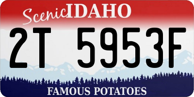 ID license plate 2T5953F