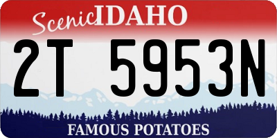 ID license plate 2T5953N