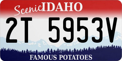 ID license plate 2T5953V