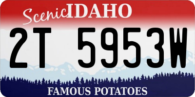 ID license plate 2T5953W