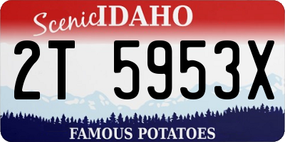 ID license plate 2T5953X