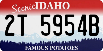 ID license plate 2T5954B