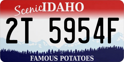 ID license plate 2T5954F